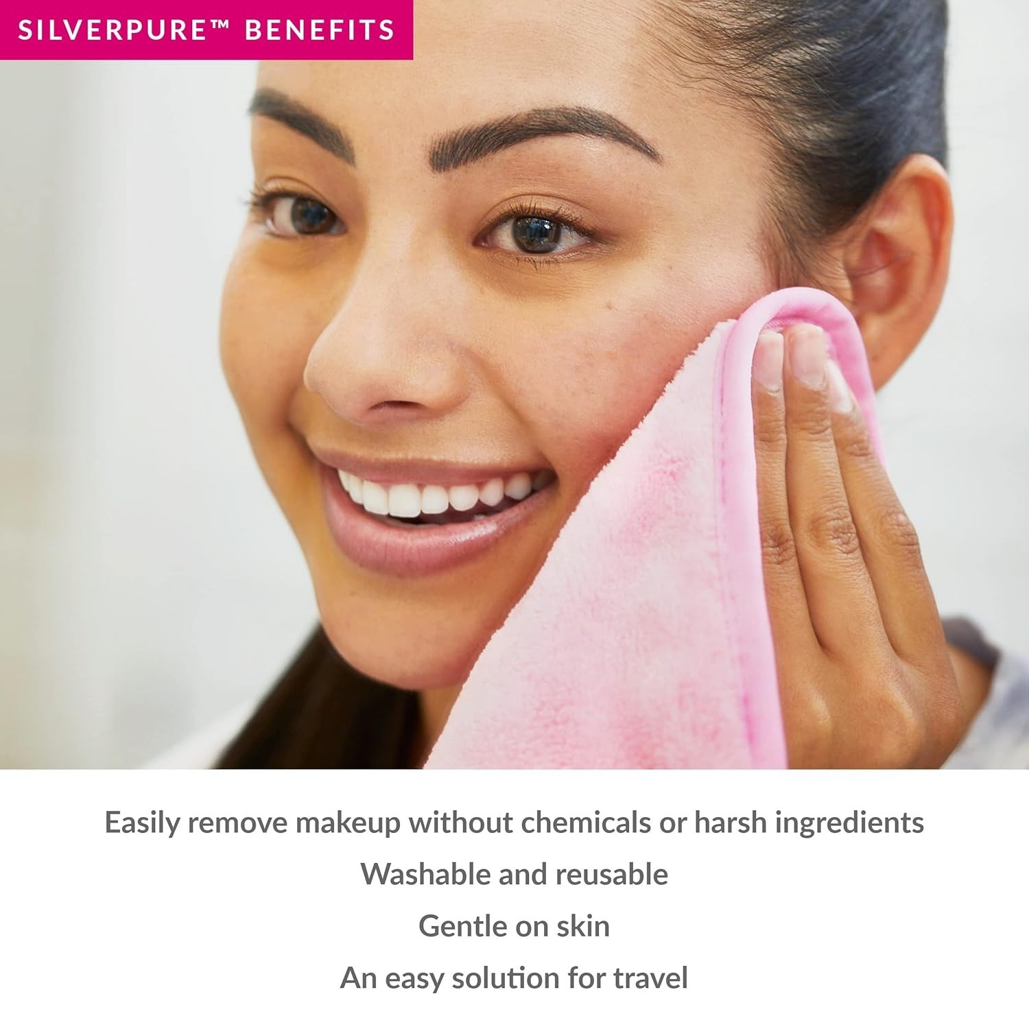 PMD Beauty silverpure Makeup Removing Cloth,1 ct. with starter kit