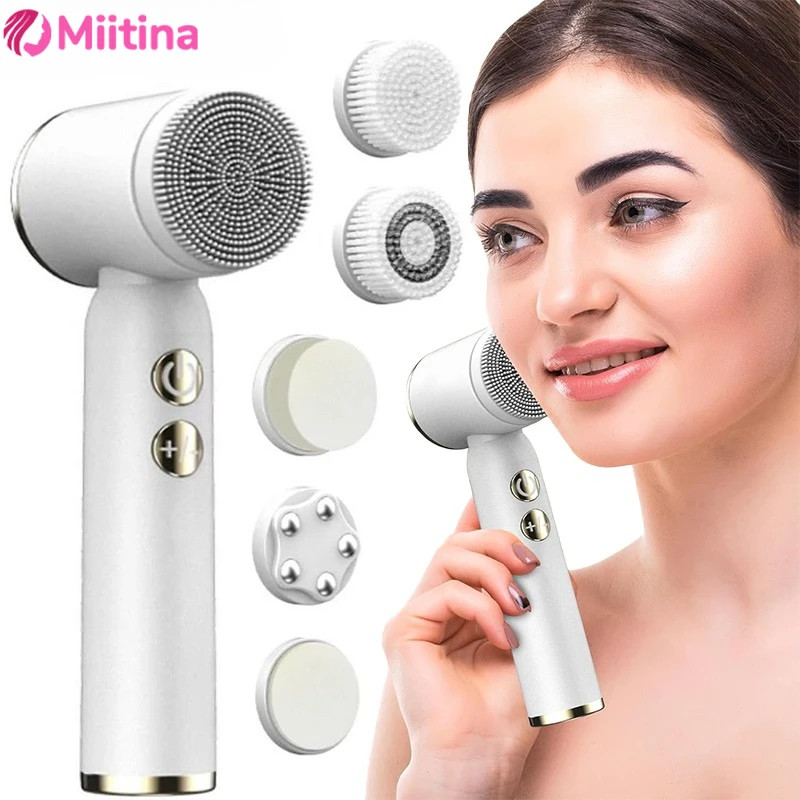 Sonic Facial Cleansing Brush 6 in 1 – IPX6 Waterproof for Home Skincare
