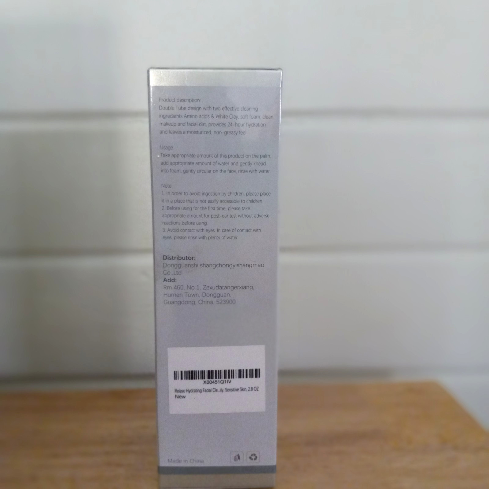 Relaso Facial Cleanser Dual Tube Amino Acid White Clay Gentle NEW Cleanser Mask