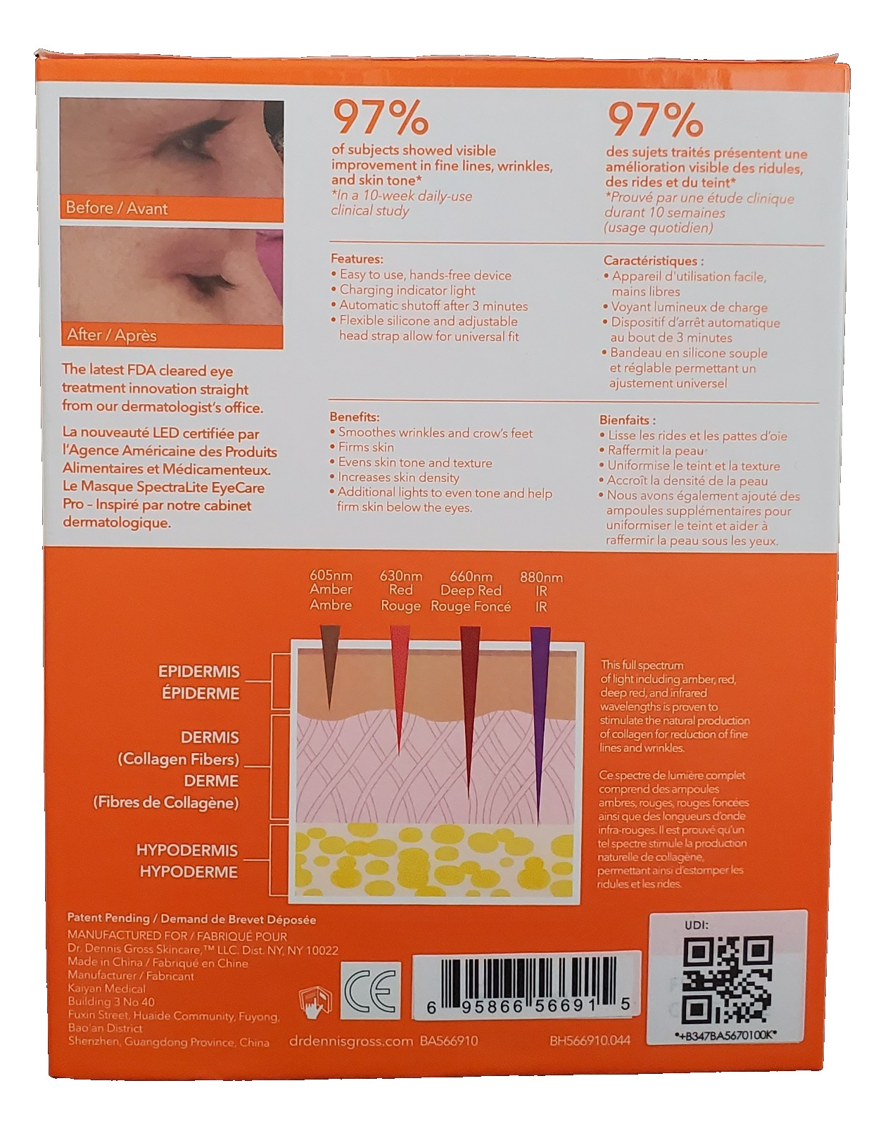 Dr Dennis Gross DRx Spectralite EyeCare Pro / Masque LED Mask, Tested