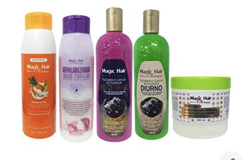 Magic Hair Shampoo banana Pina,Tratamiento Diurno, Nocturno,Repolarizador Detox
