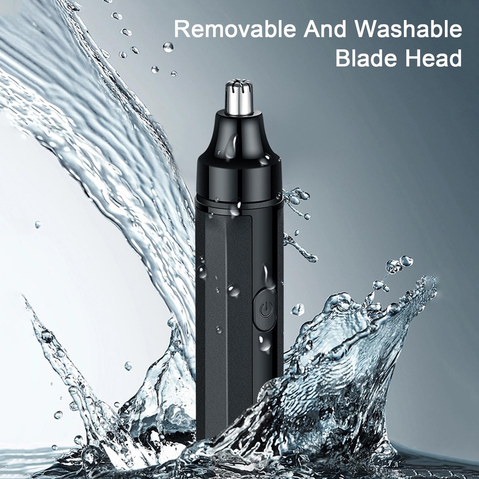 Ear And Nose Hair Trimmer With LED Indicator USB Rechargeable Water Resistant