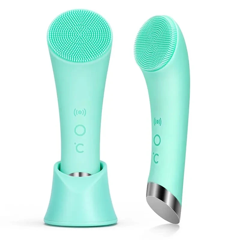PRITECH Facial Cleansing Brush – Heatable Silicone Face Scrubber & Massager