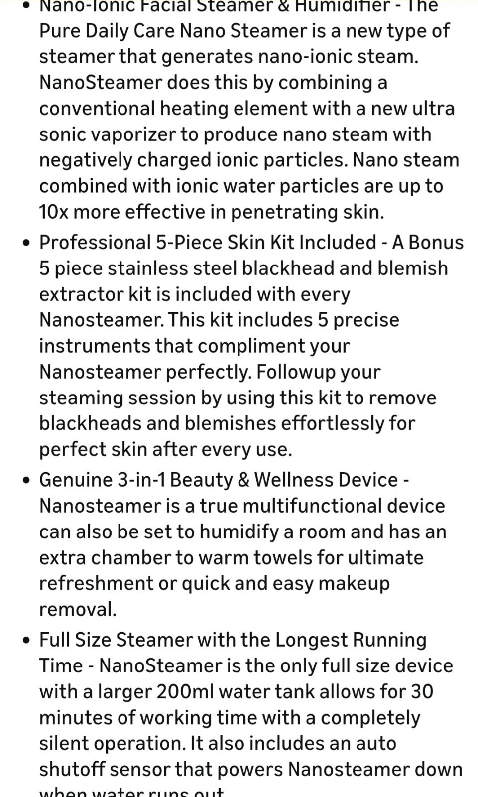 Pure Daily Care NanoSteamer Large 3-in-1 Nano Ionic Facial Steamer White/ Purple