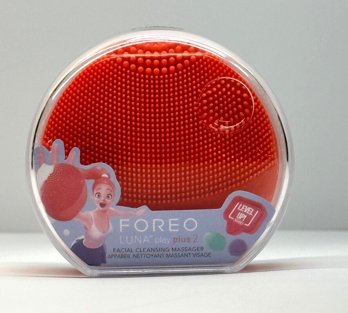 Foreo Luna Play Plus 2 Waterproof Facial Cleansing Brush, Peach of Cake