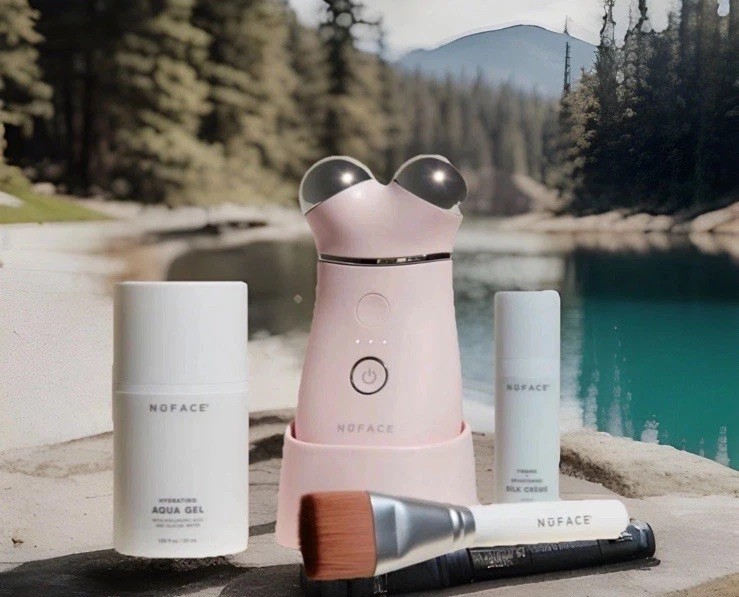 NuFACE Trinity+ Facial Toning Firming Lifting Device Kit w Super Peptide Booster