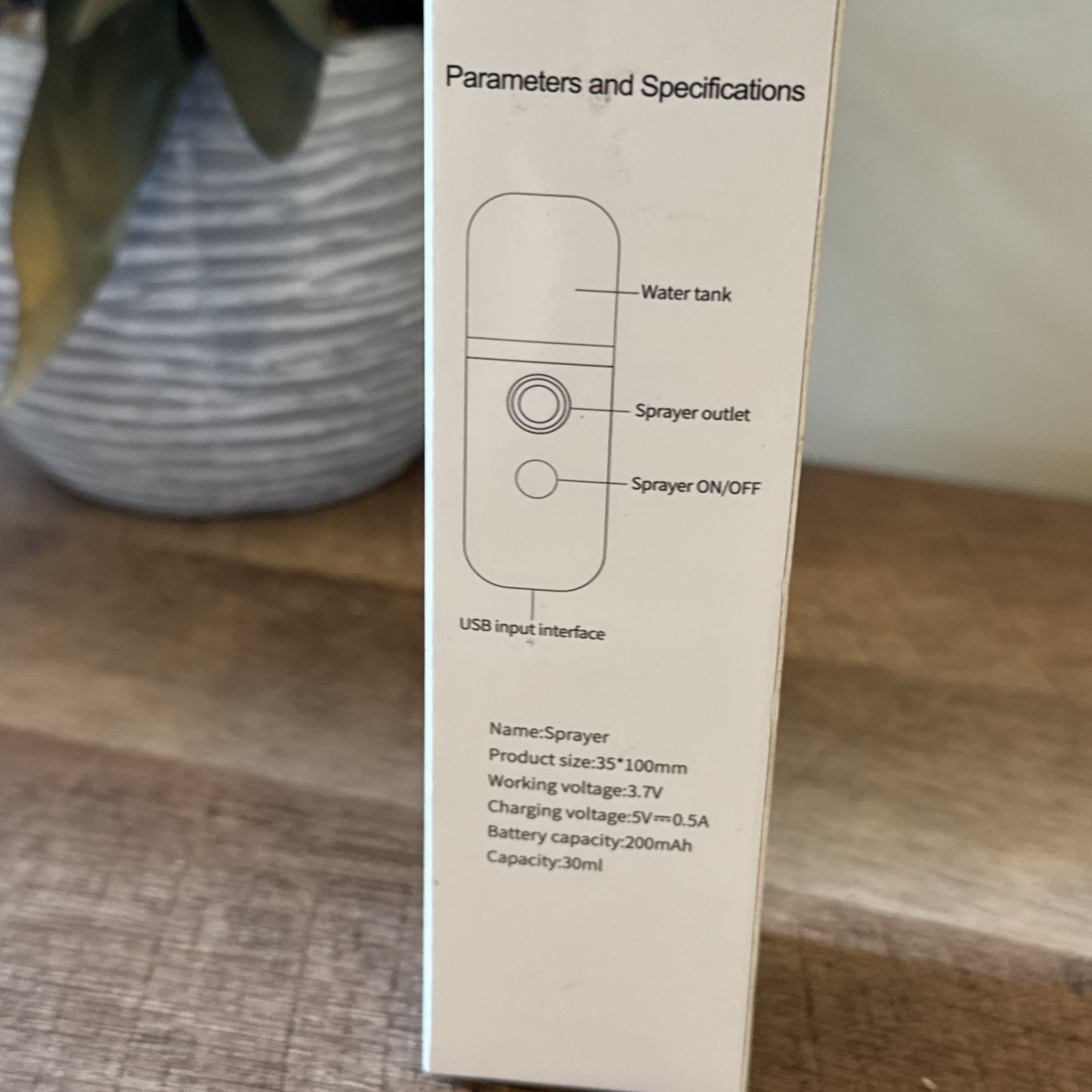 Beauty Society Nano Mist Sprayer Facial Mist Sprayer NEW in Box W/USB Cord