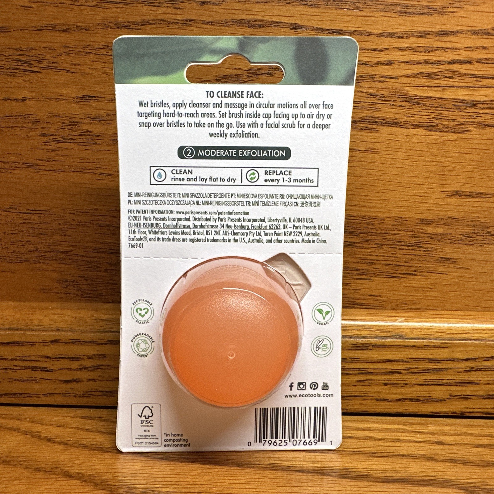 EcoTools Mini Facial Cleansing Brush Tool, Infused with Citrus 7669 – NEW