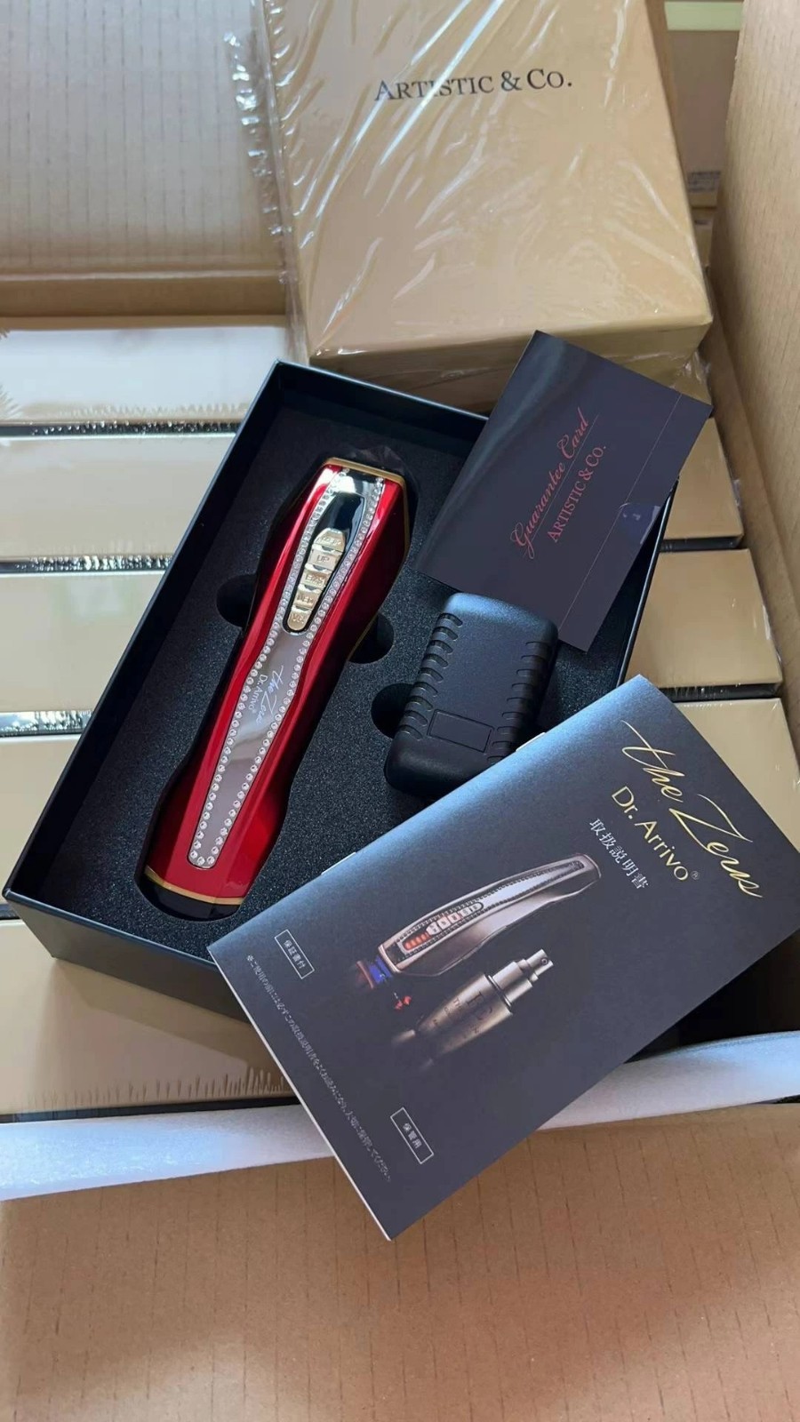 ARTISTIC & CO Dr. Arrivo the Zeus Red Facial Massager Skin Care Japan New