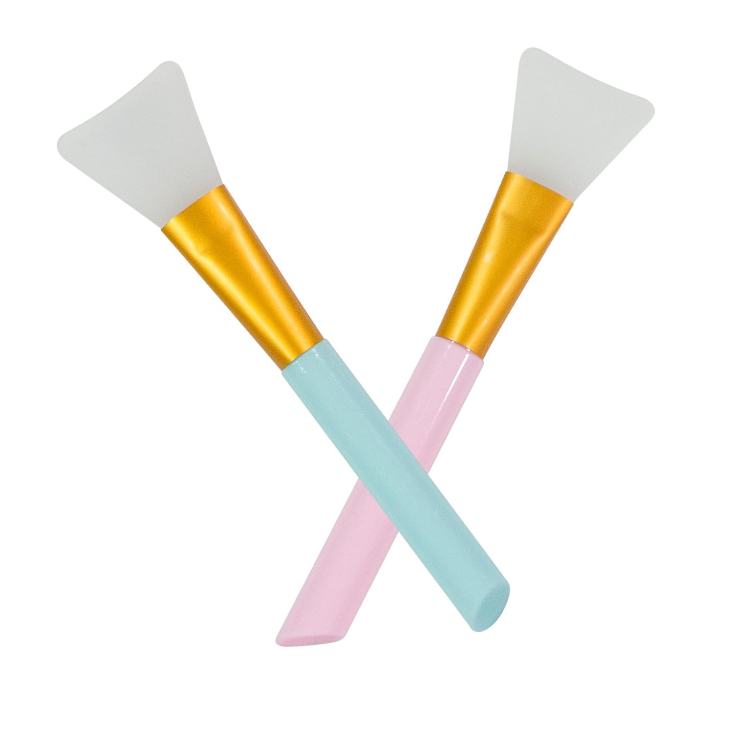 2 Pcs Face Mask Beauty Tool, Soft Silicone Applicator,Ideal for Pink and Blue