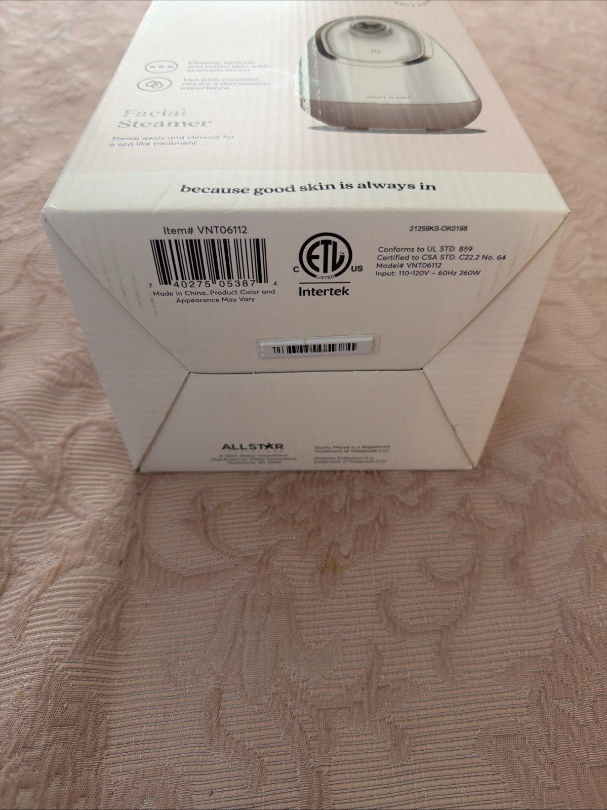 NIB Vanity Planet Ionic All Skin Type Facial Steamer