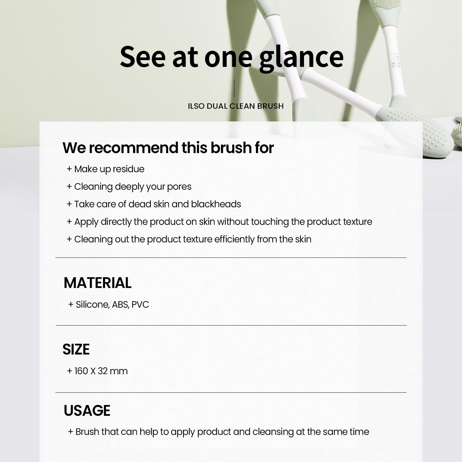 ILSO Dual Clean Brush Green
