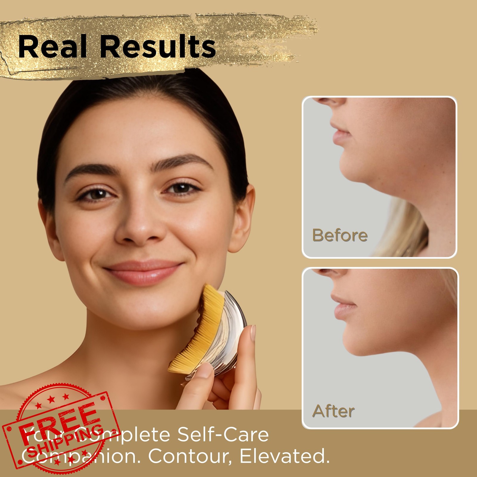 ICON Lymphatic Contour Brush Face Sculpting Tool Puffiness Reduce 3 Pack