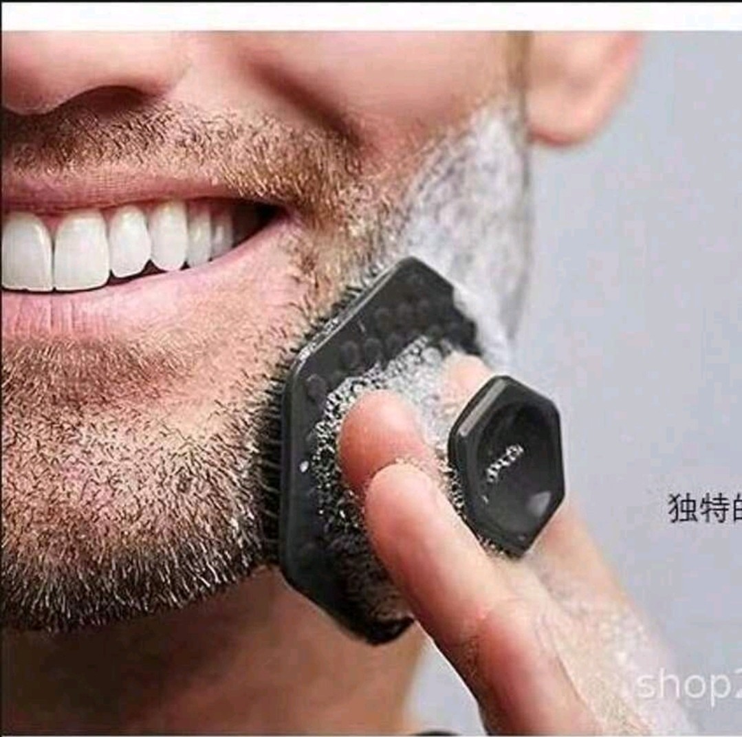 1 Set Portable Silicone Facial Cleansing Brush, Exfoliating Brush, Beard Brush.
