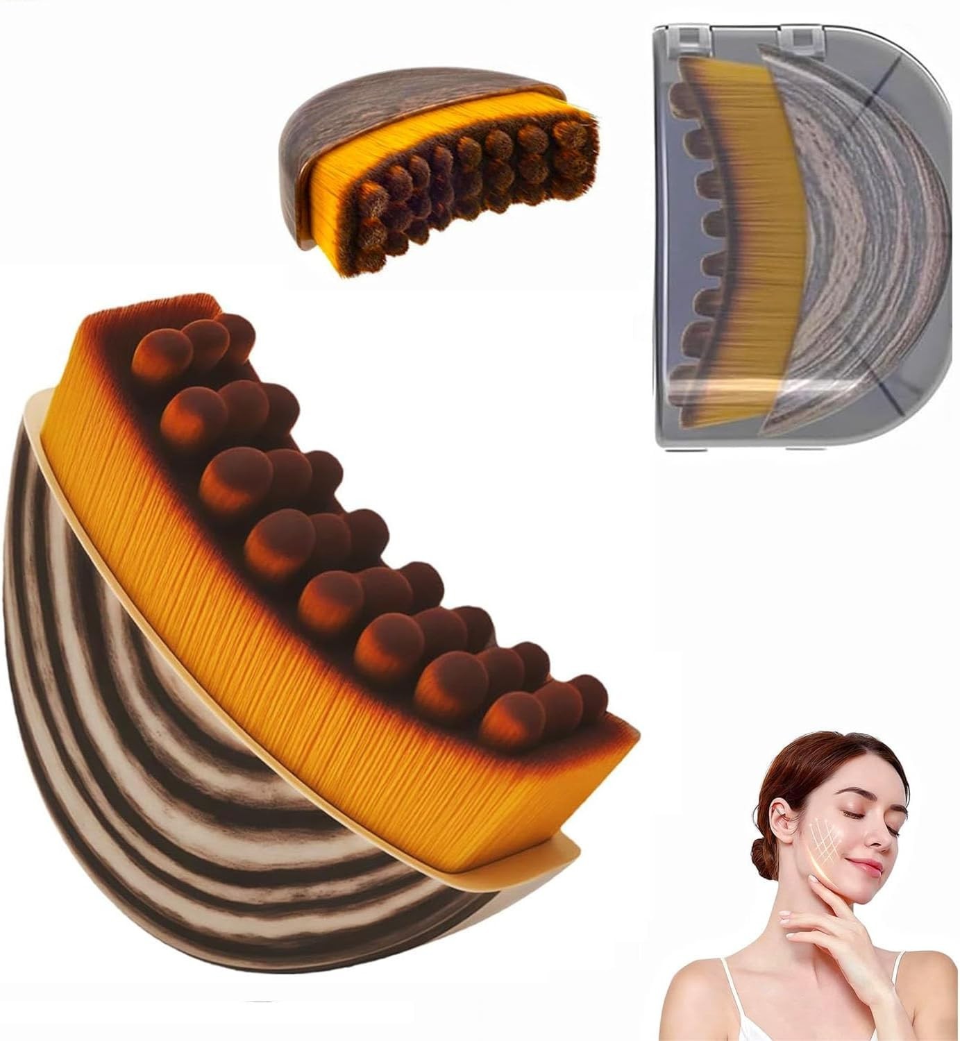 Lymphatic Drainage Face Brush: Enhance Radiance & Reduce Puffiness (4.5″x2.7″)