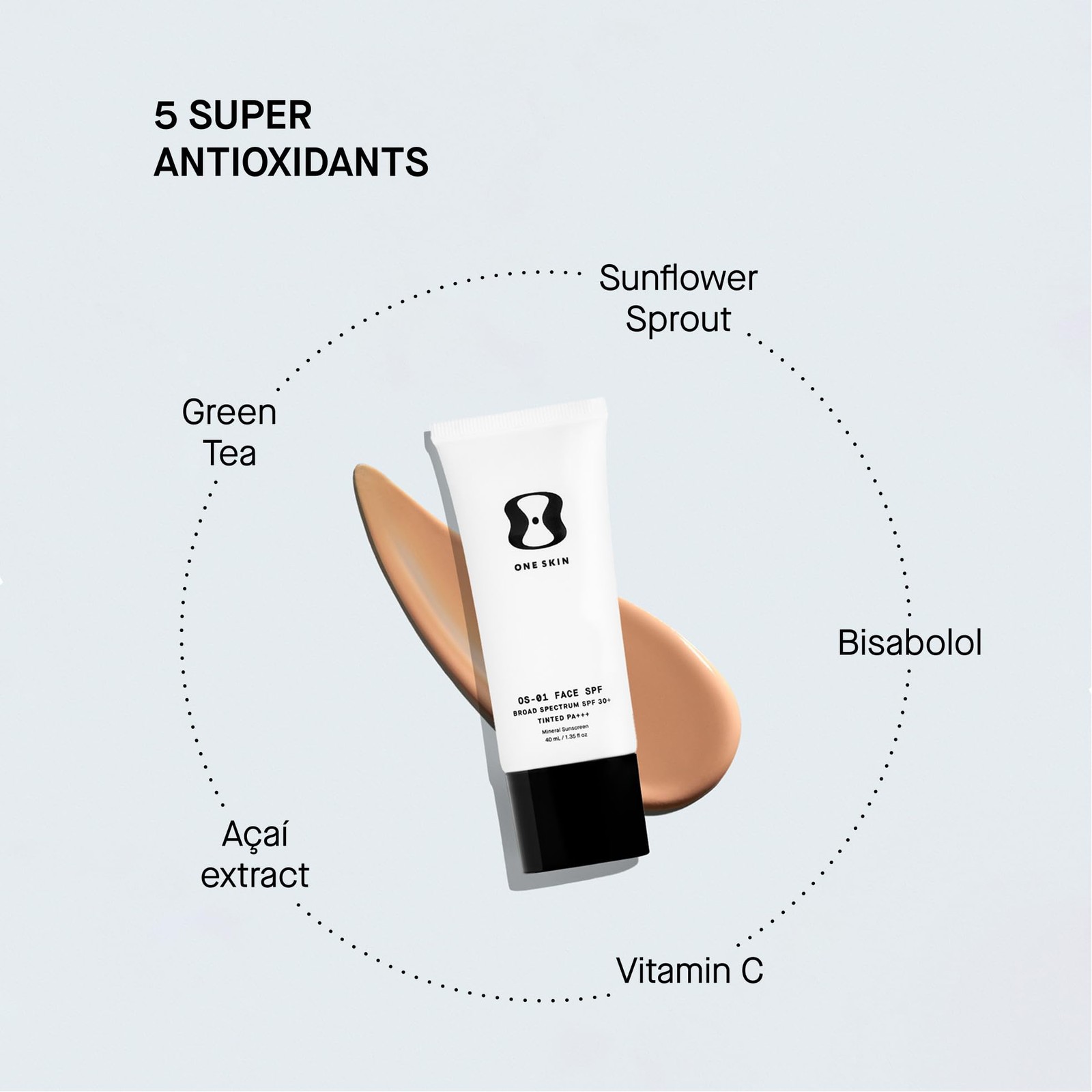 OneSkin FACE SPF OS-01 Peptide Broad Spectrum 1.35 Fl Oz, Light/ Medium