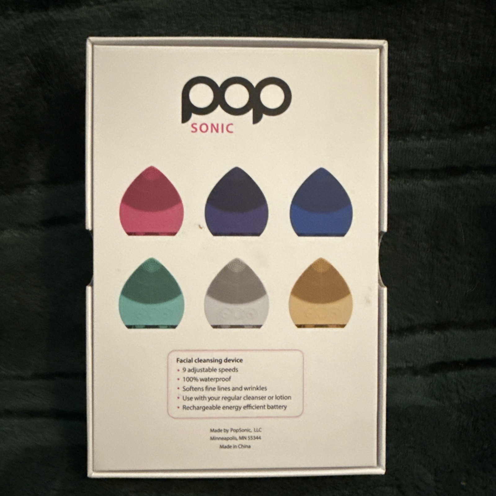 Pop Sonic The Leaflet Sonic Facial Cleansing Device Purple New Open Box