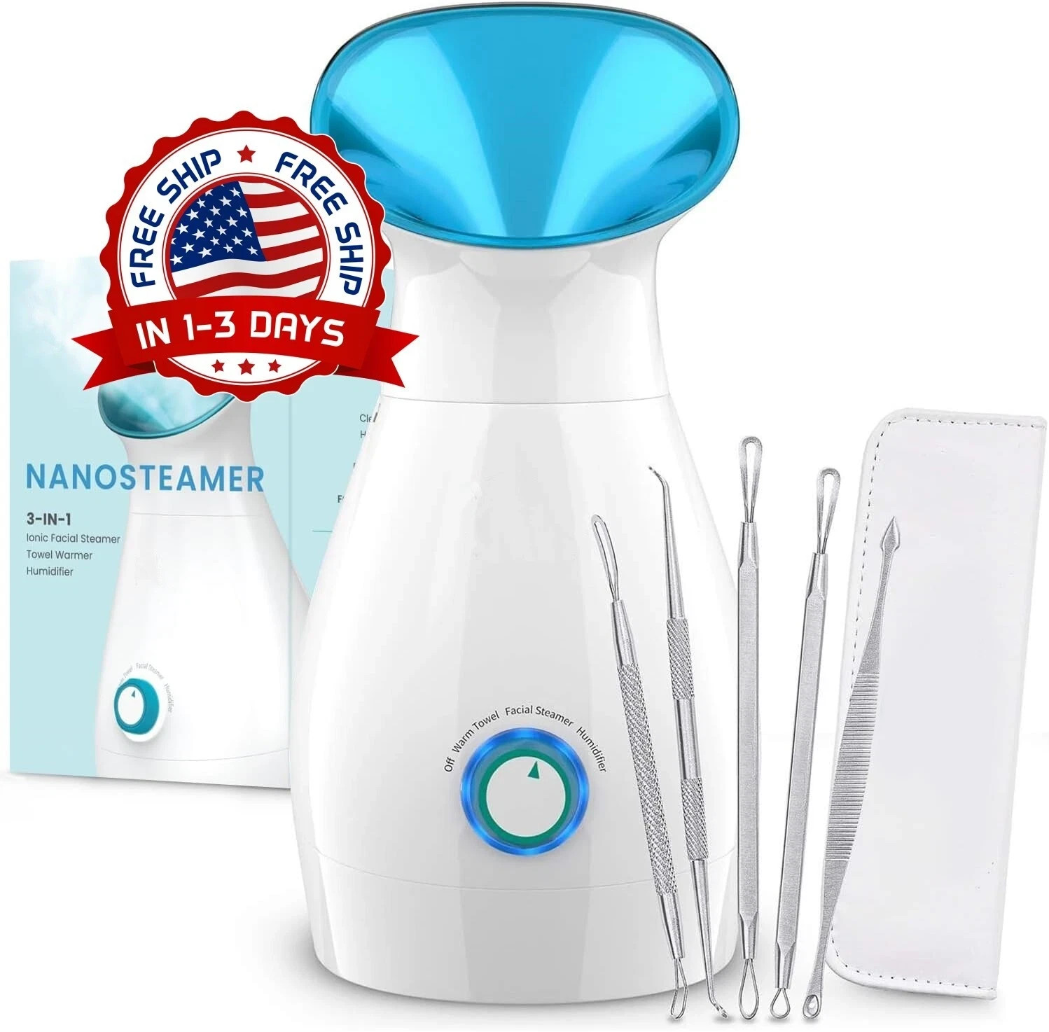 HOT Sauna Facial y Vaporizador Hidratante Para Limpieza Profunda de Poros Nuevo
