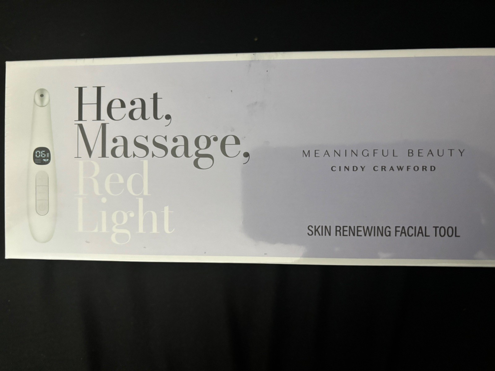 Meaningful Beauty Cindy Crawford skin renewing red light facial massage tool-NEW