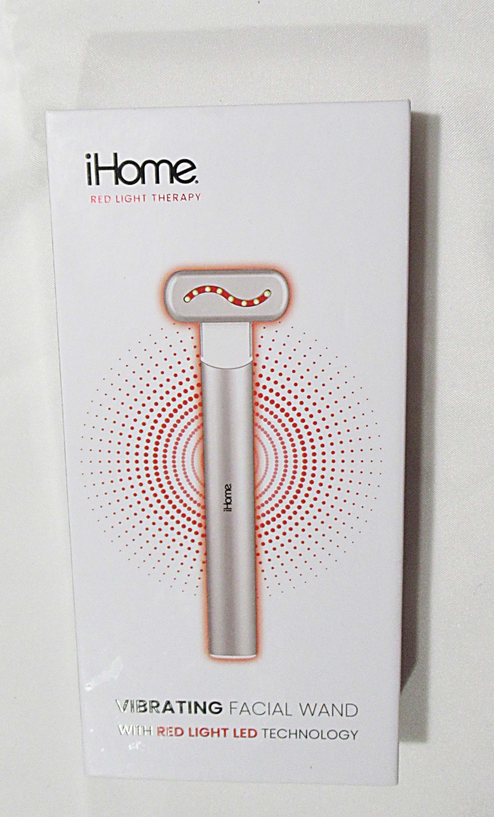 iHome Vibrating Facial Wand with Red Light LED Technology NEW IN SEALED BOX