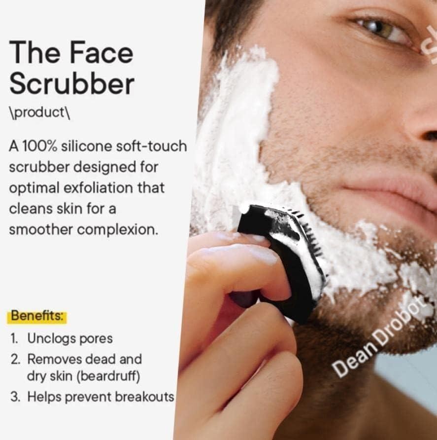 Mini Silicone Face Cleaning Brush Deep Clean Shave Massage Tool for Men