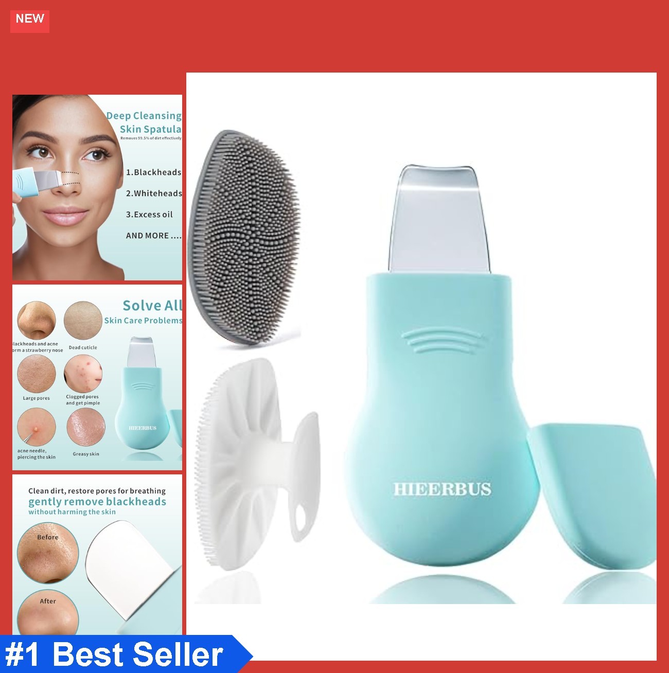 Silicone Face Scrubber Facial Cleansing Brush Gentle Exfoliator Pad Massager