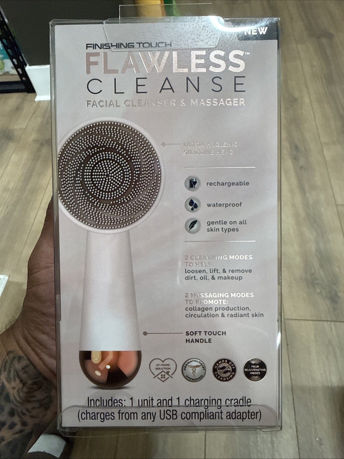Finishing Touch Flawless Cleanse Facial Cleanser & Massager New
