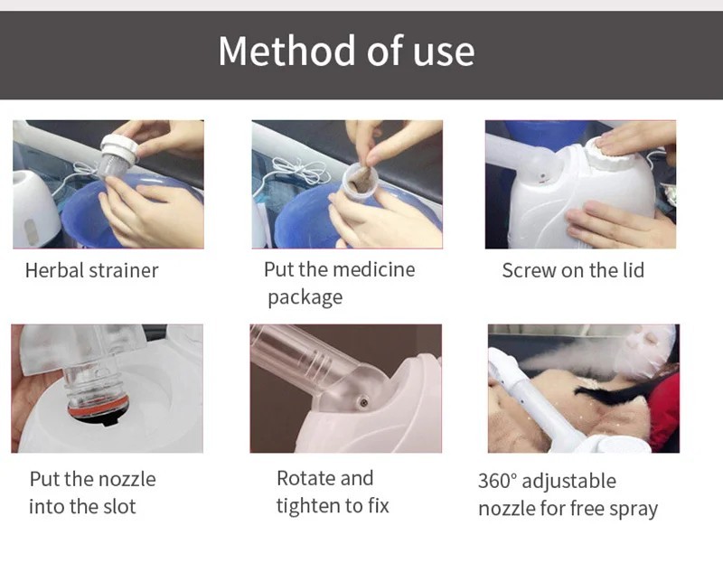 Facial Steamer Warm Mist Humidifier Face Spa Deep Clean Vaporizer.