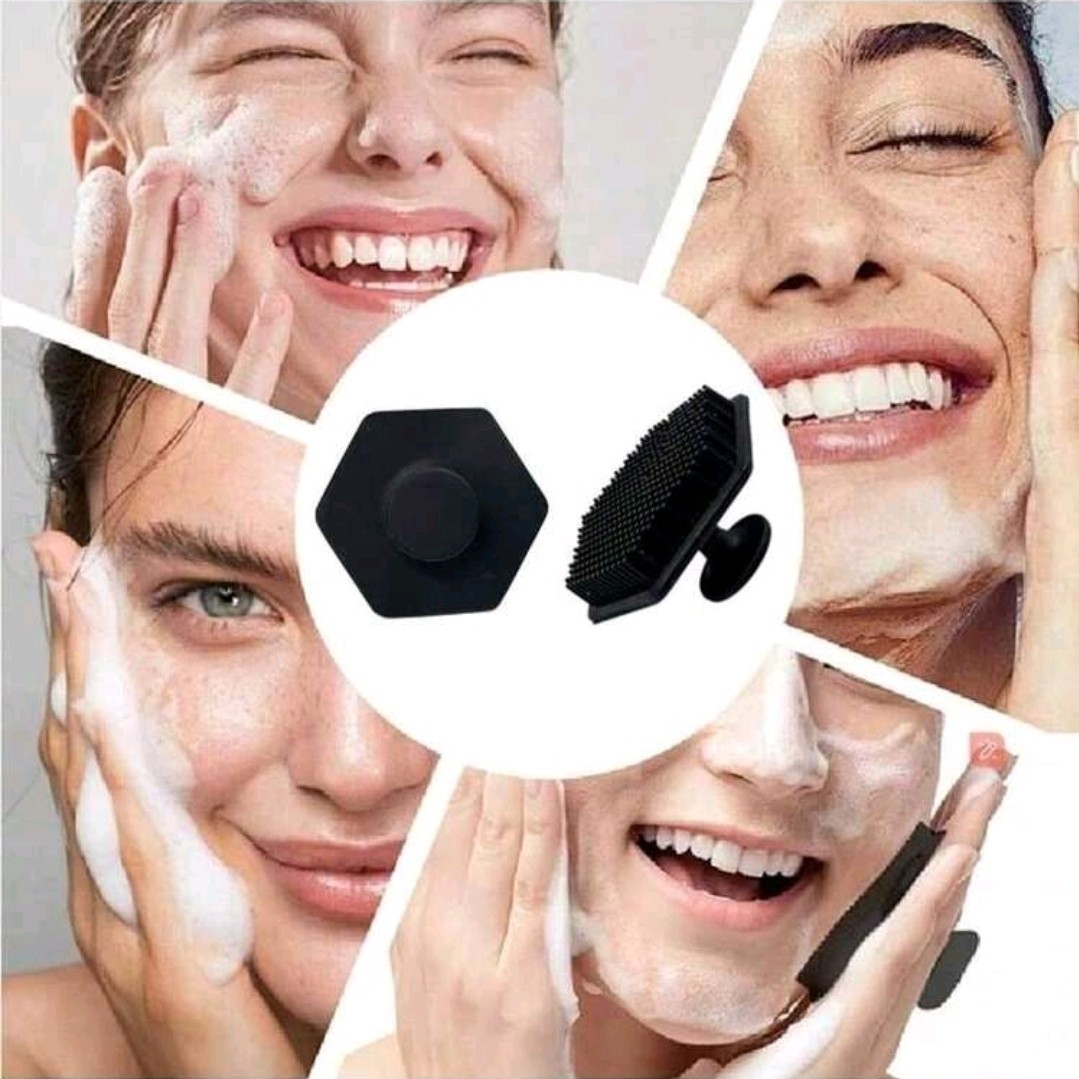 1 Set Portable Silicone Facial Cleansing Brush, Exfoliating Brush, Beard Brush.