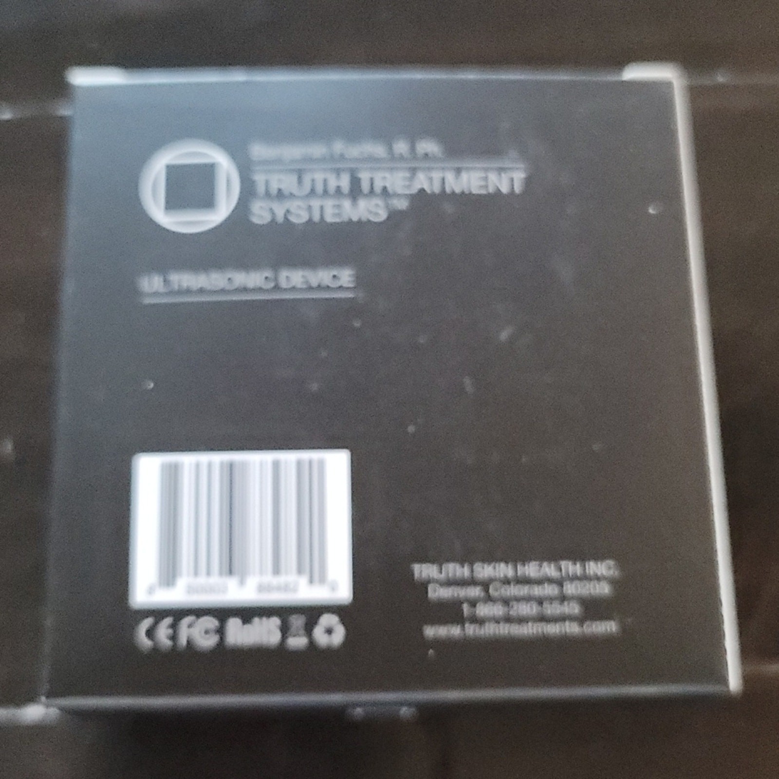 TRUTH TREATMENT SYSTEMS Facial Device Ultrasonic Skincare Tool Silicone Black