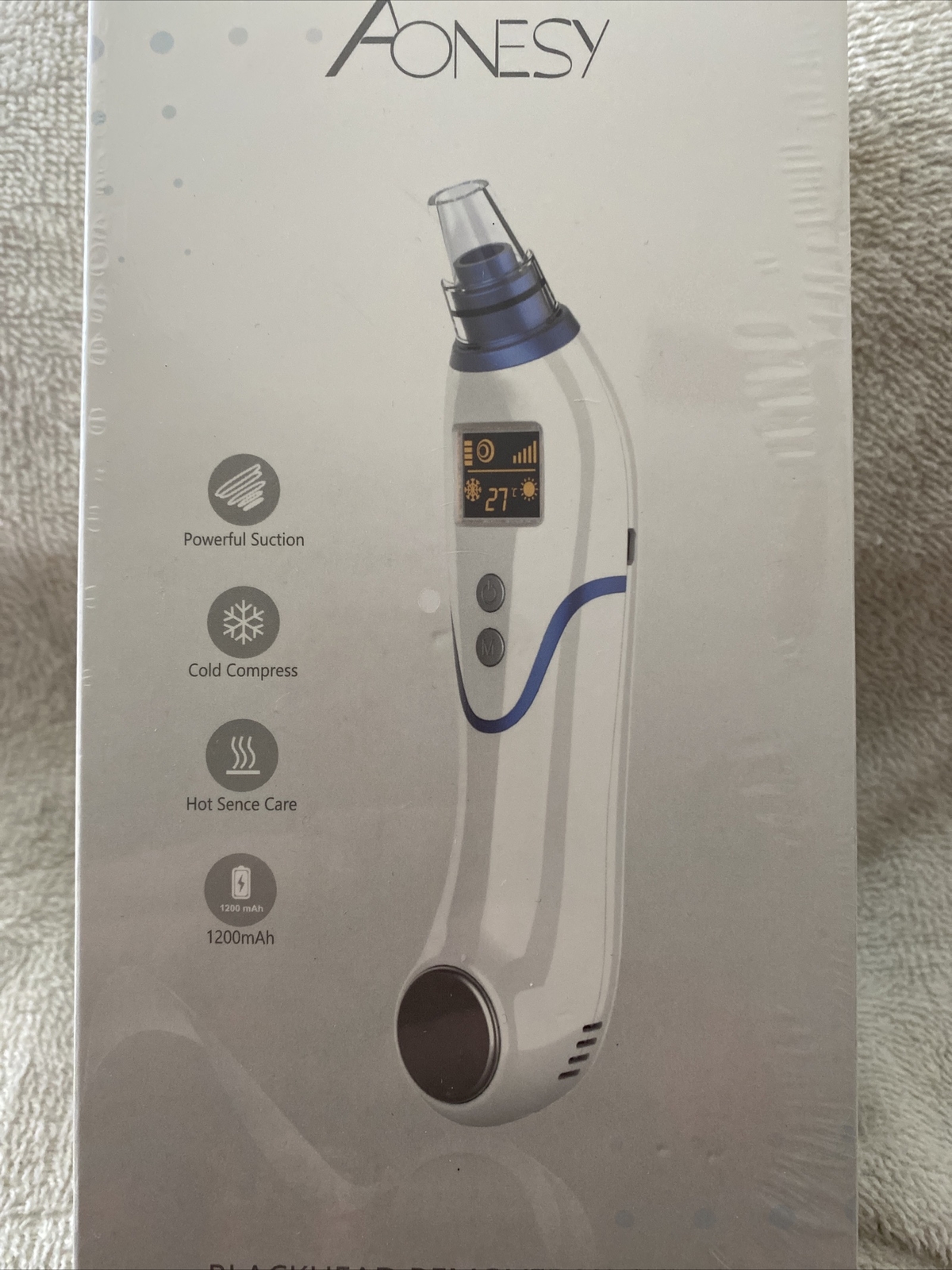 Aonesy Blackhead Remover Vacuum Hot Cold 1200mah New Free Shipping Sealed