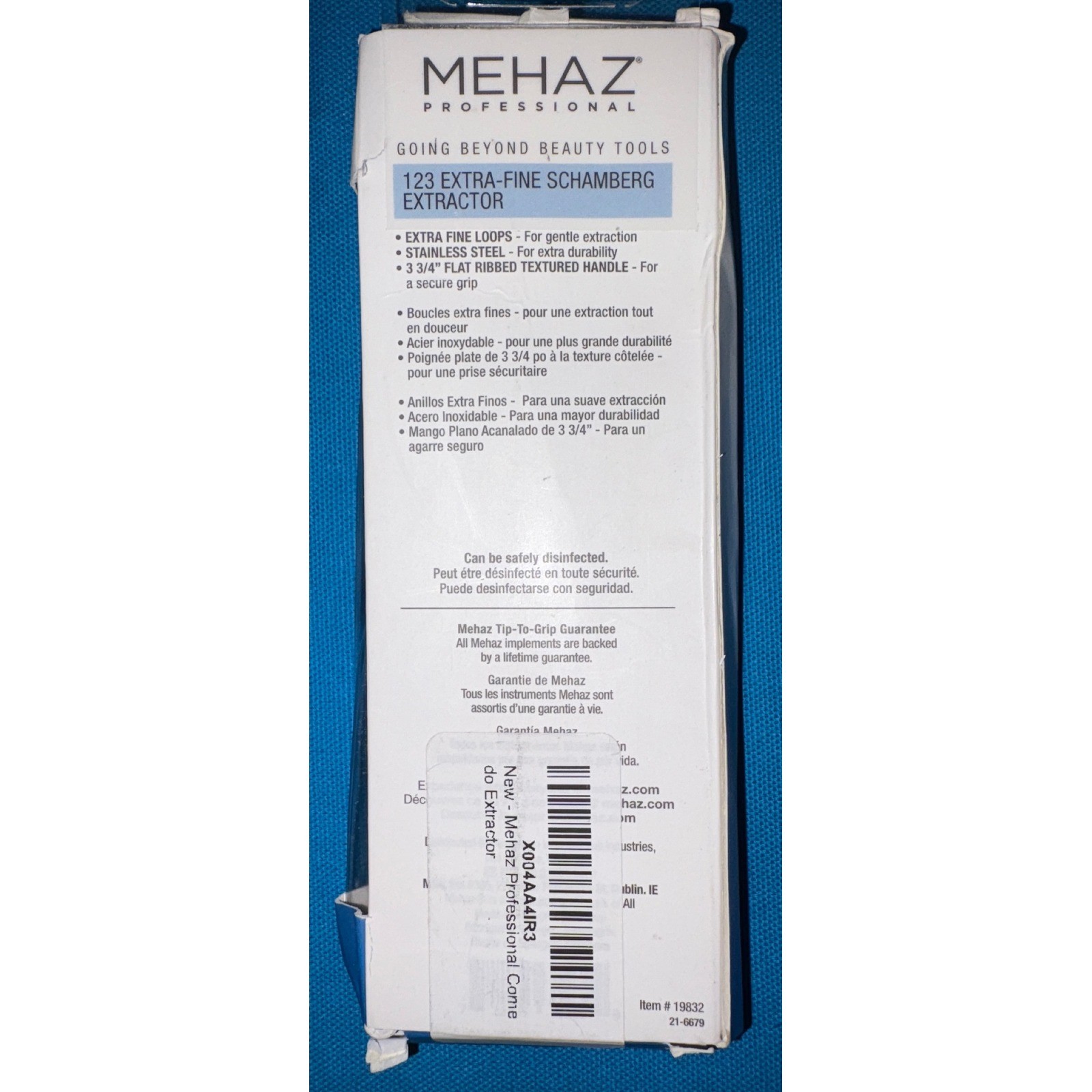 NEW Mehaz Professional Extra Fine Schamberg Double Loop Blackhead Extractor