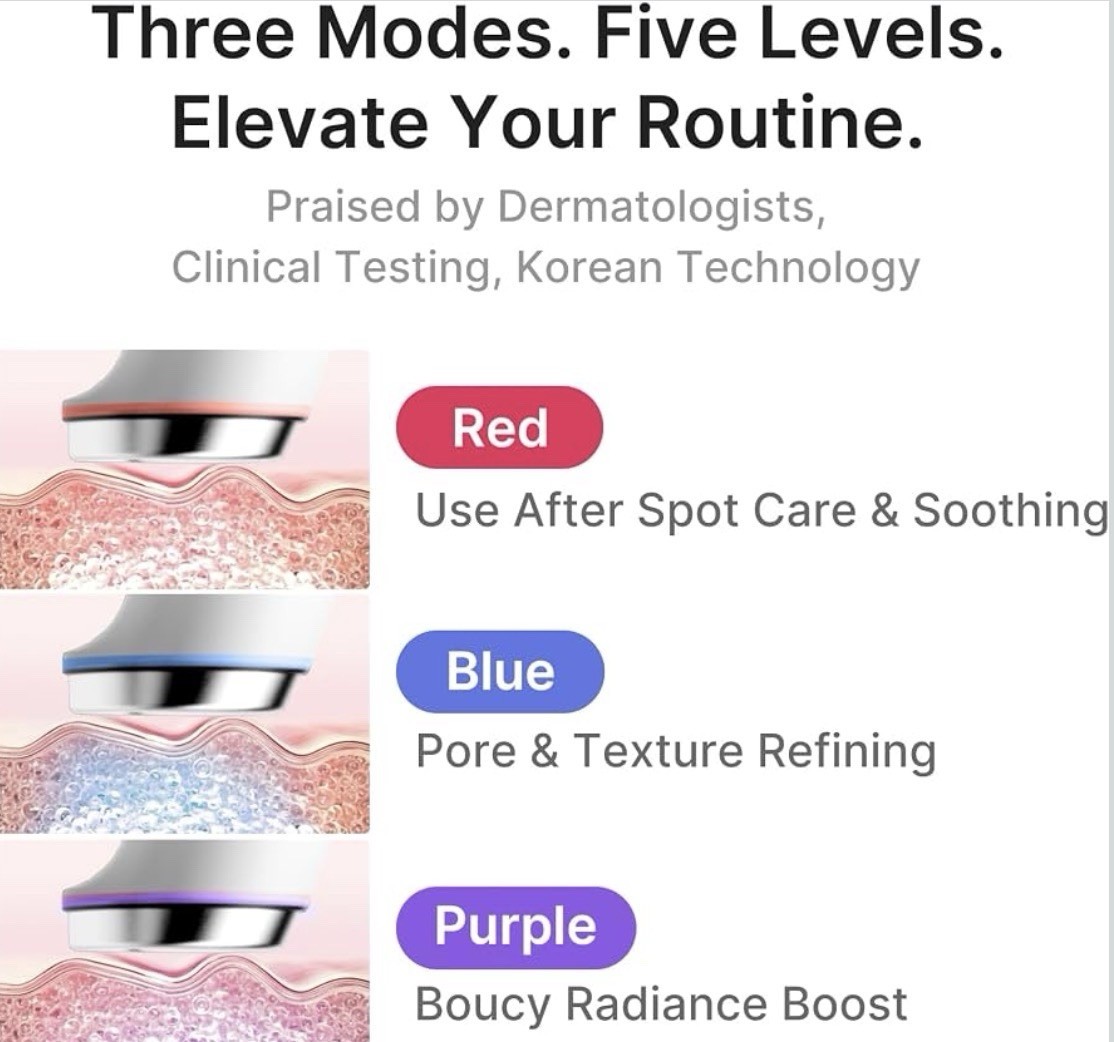 medicube Booster Pro mini Plus Facial Massager White 3 Modes 5 Speeds BT