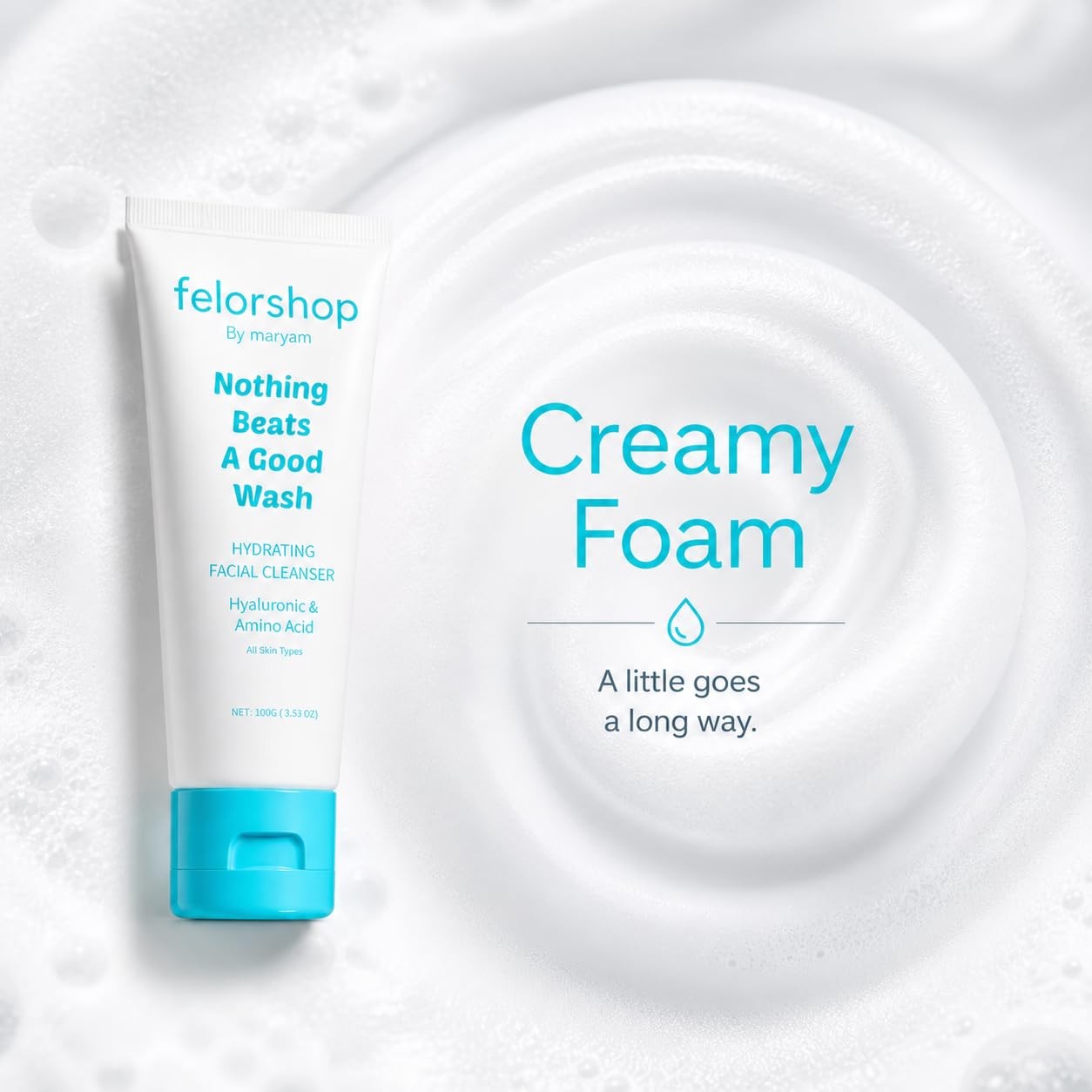 FelorShop Hydrating Facial Cleanser – 100g Face wash 3.53 Fl Oz (Pack of 1)