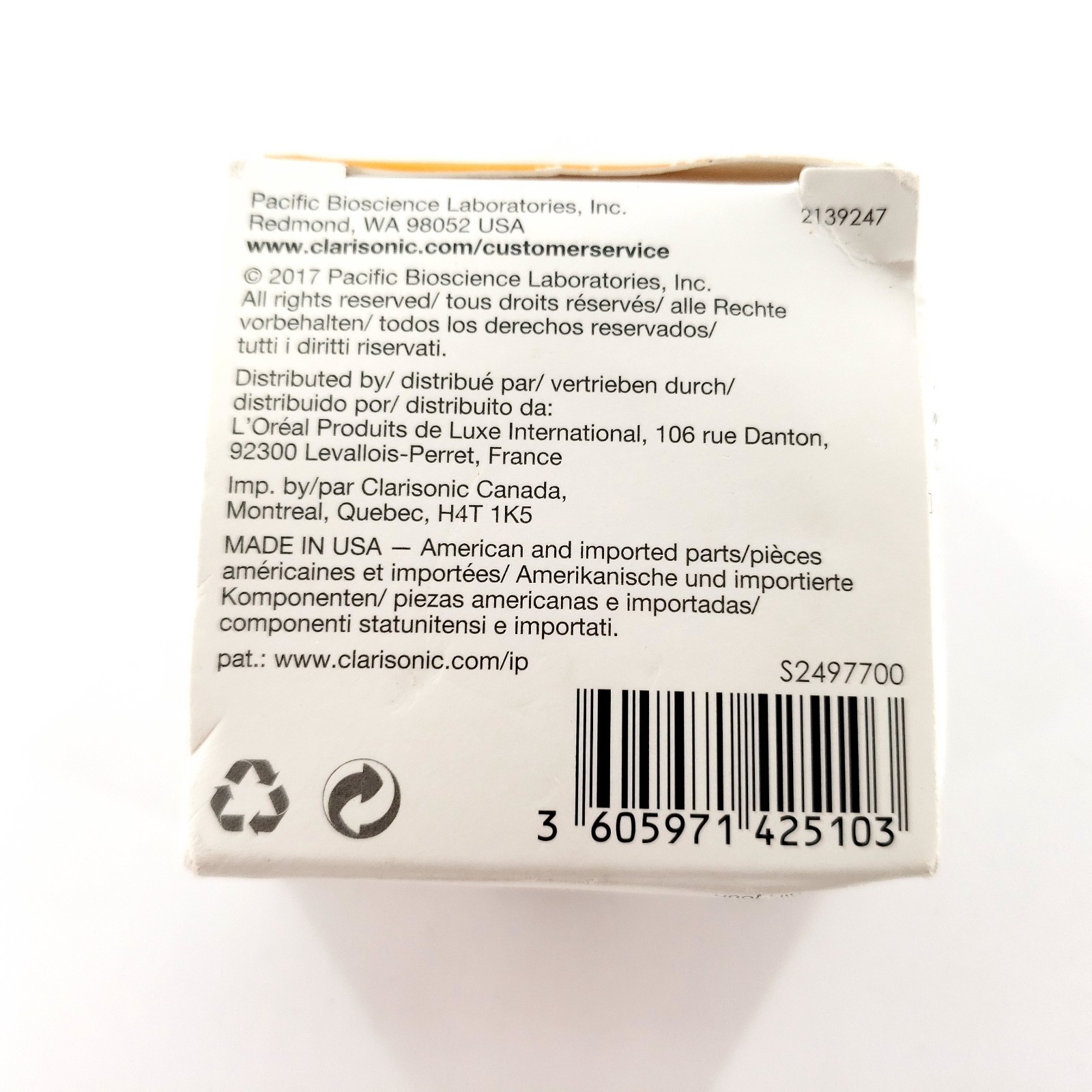 Clarisonic Revitalizing Cleanse Brush Head Replacement New Damaged Box