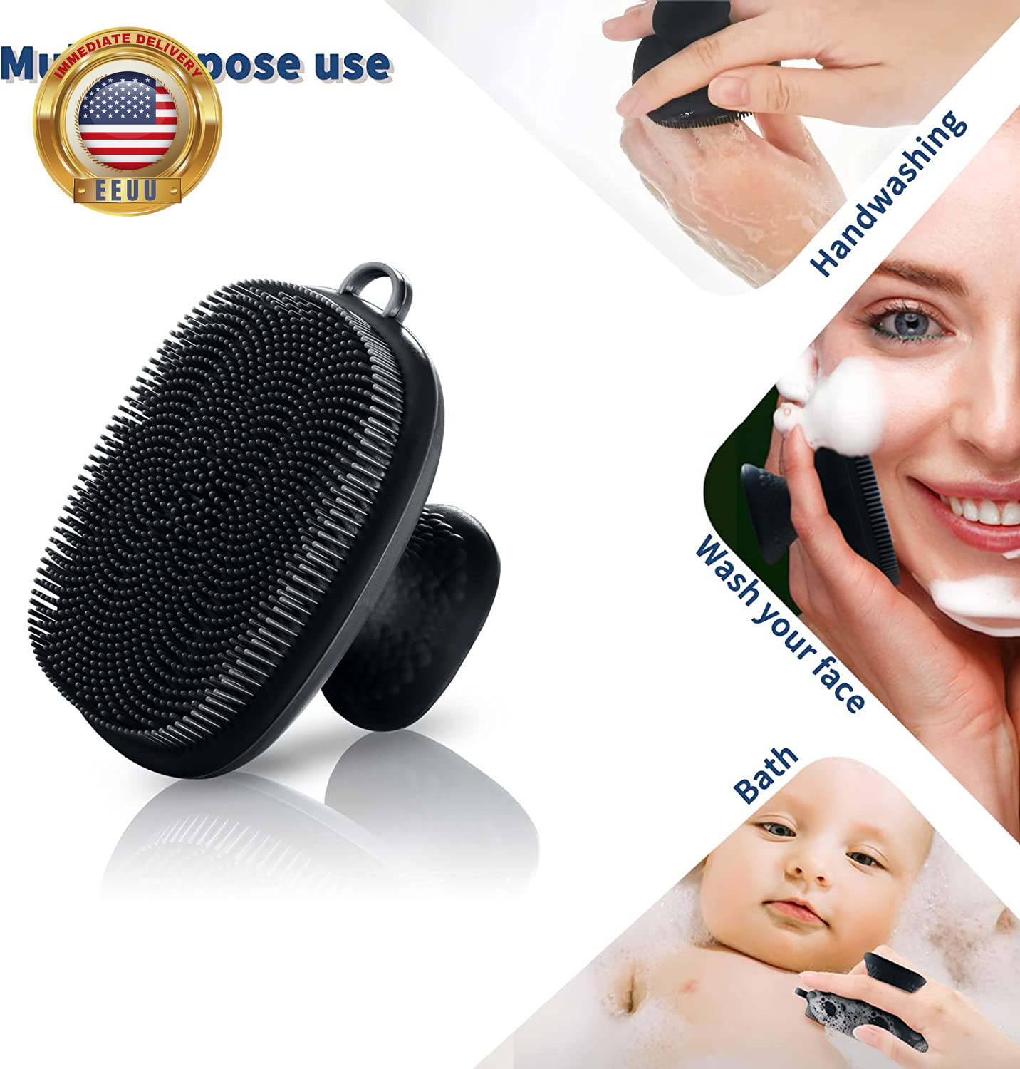 Face Scrubber, Silicone Face Scrubber for Men Facial Cleansing Brush Silicone Fa