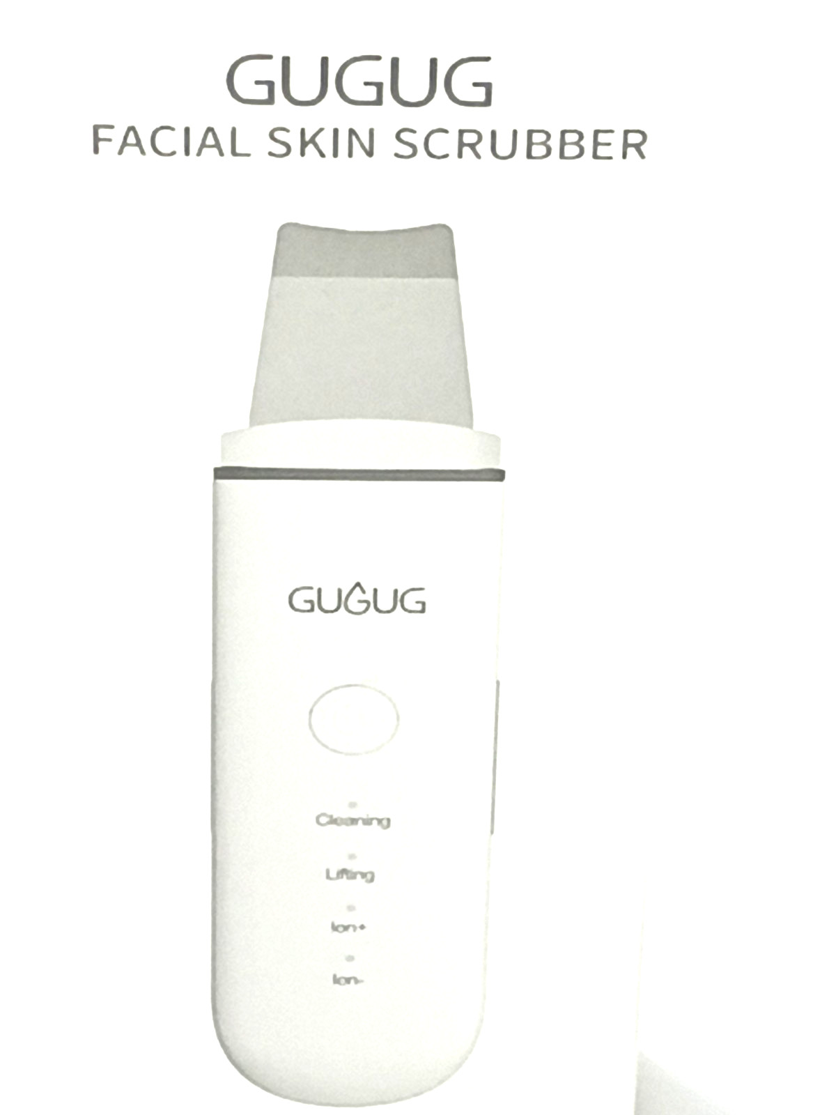 Gugug UIB Facial Skin Scrubber Cleaning Lifting Ion 4 Pad Types USB Charge Slim