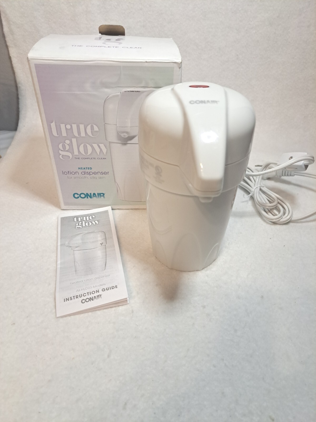 Conair True Glow Heated Lotion Dispenser Warmer -Uses any Lotion- New In Box