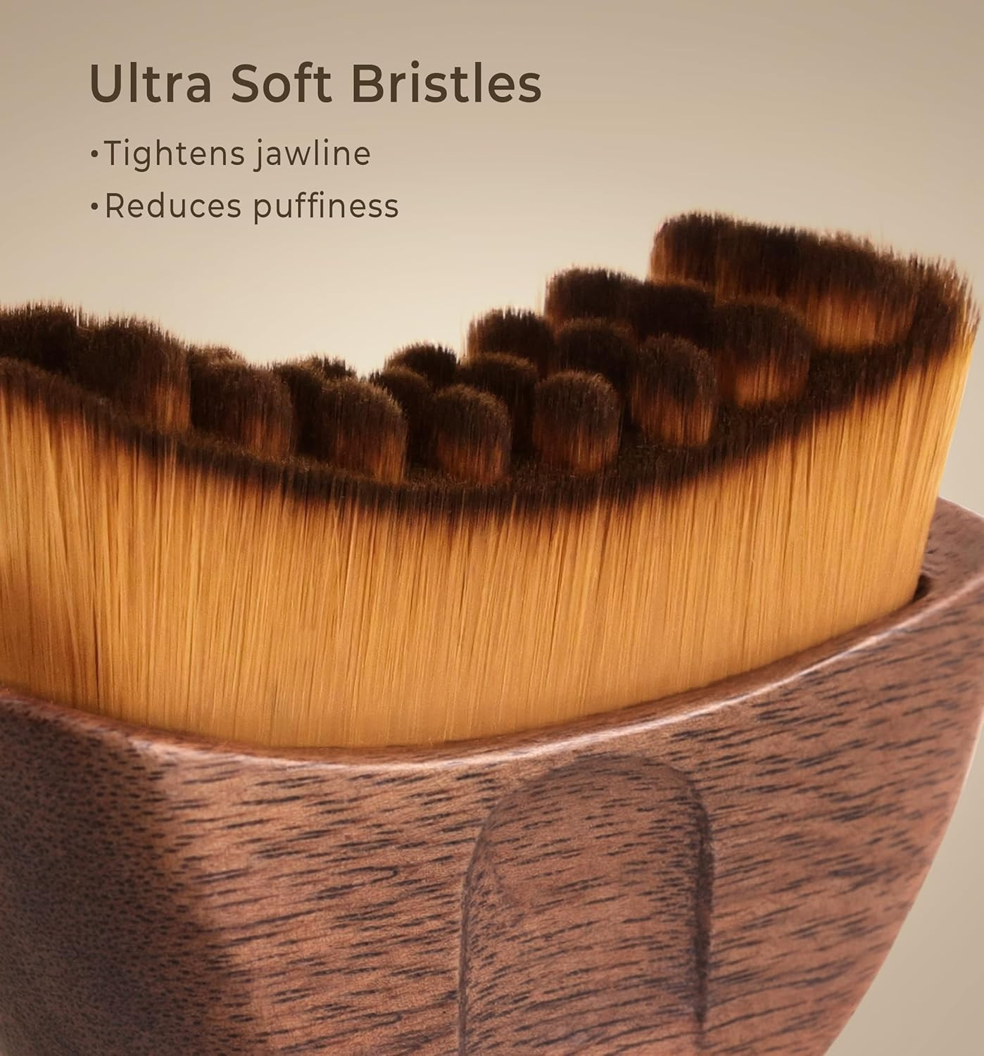 Lymphatic Contour Face Brush – Wooden Handle Lymphatic Drainage Face Sculpting B