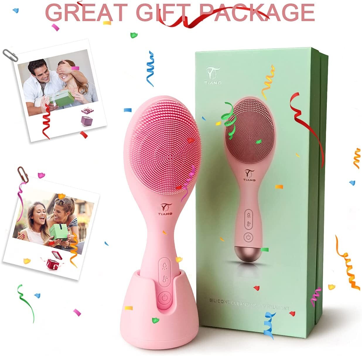 Sonic Face Brush, Sonic Facial Cleansing Brush, Silicone Face Exfoliator Brush