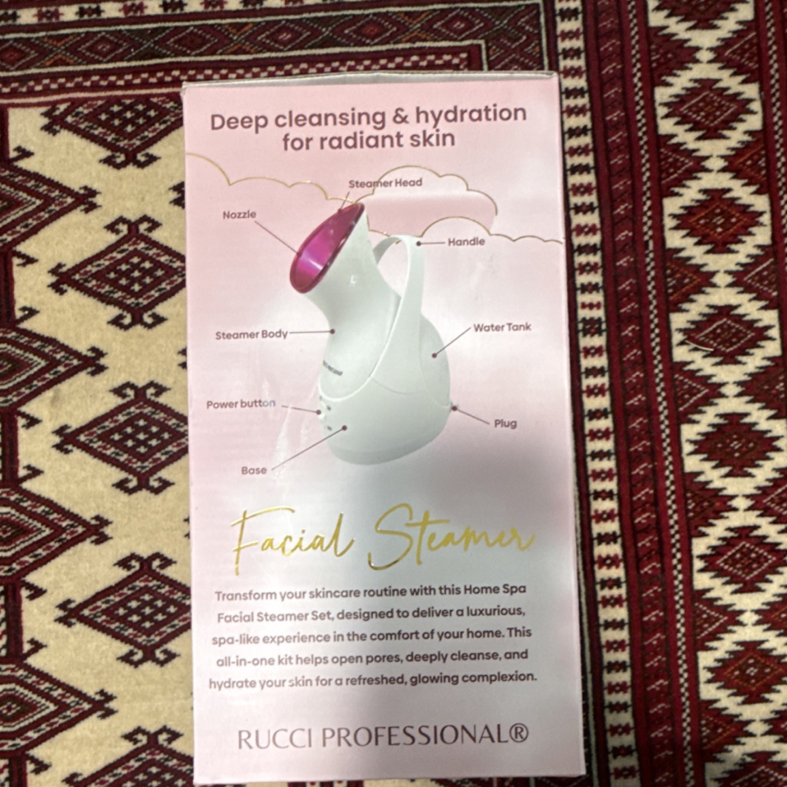 RUCCI PROFESSIONAL Nano-Ionic Facial Steamer Set Hydrates & Opens Pores