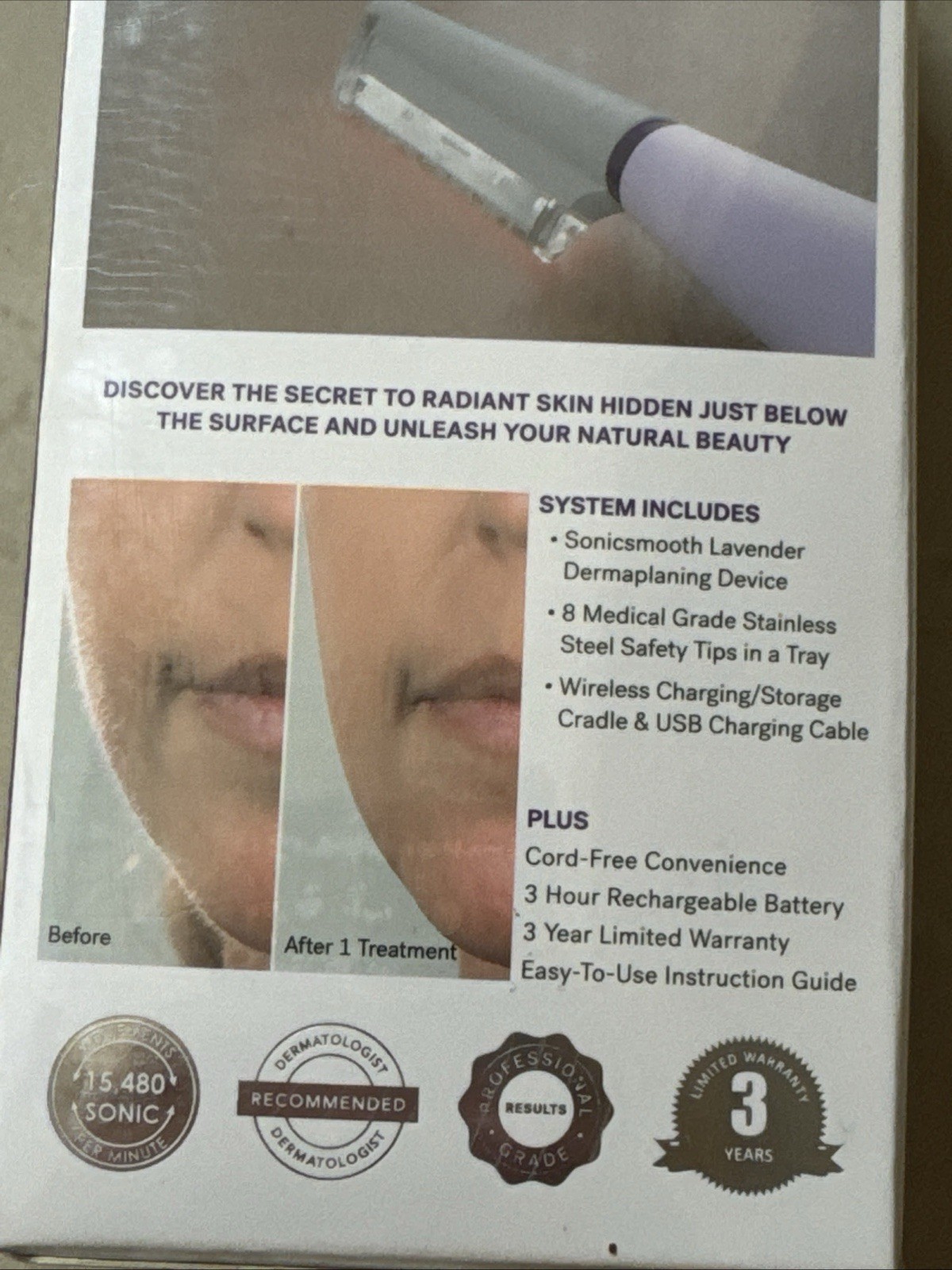 Michael Todd Sonicsmooth Dermaplaning System – Purple New Sealed Box