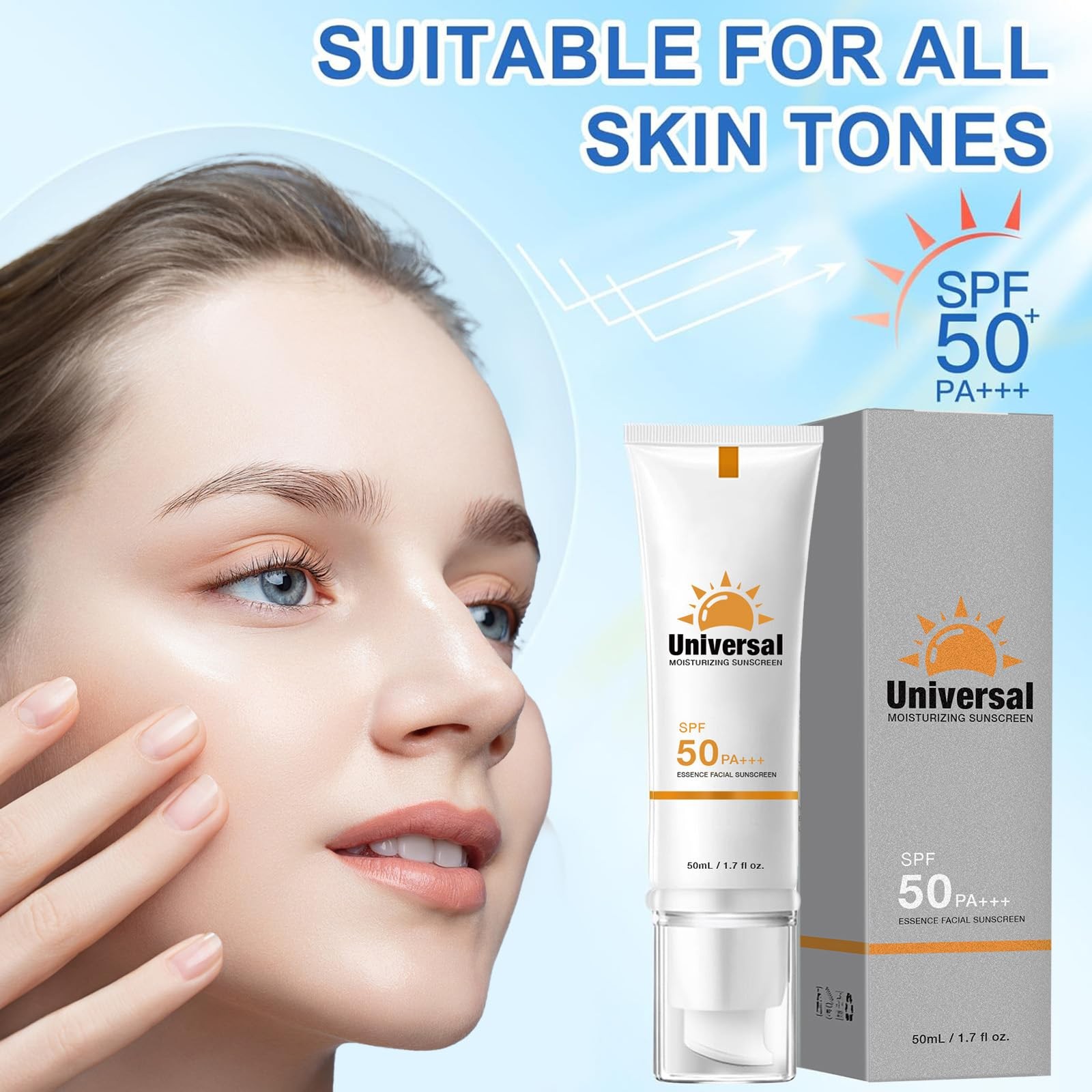 YFKEJI Tinted Sunscreen For Face,Against UVA 1.7 Fl Oz (Pack of 1),