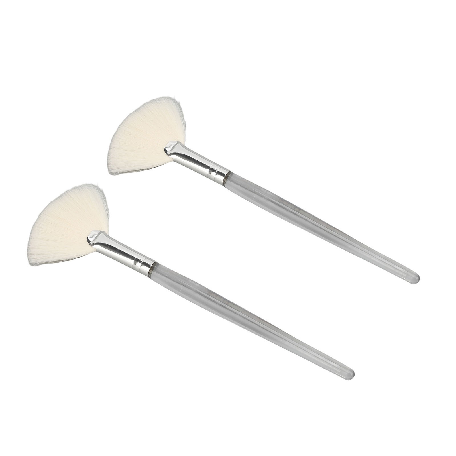 2-2pcs Facial Fan Brush For Gentle Foam Lathering Cleansing