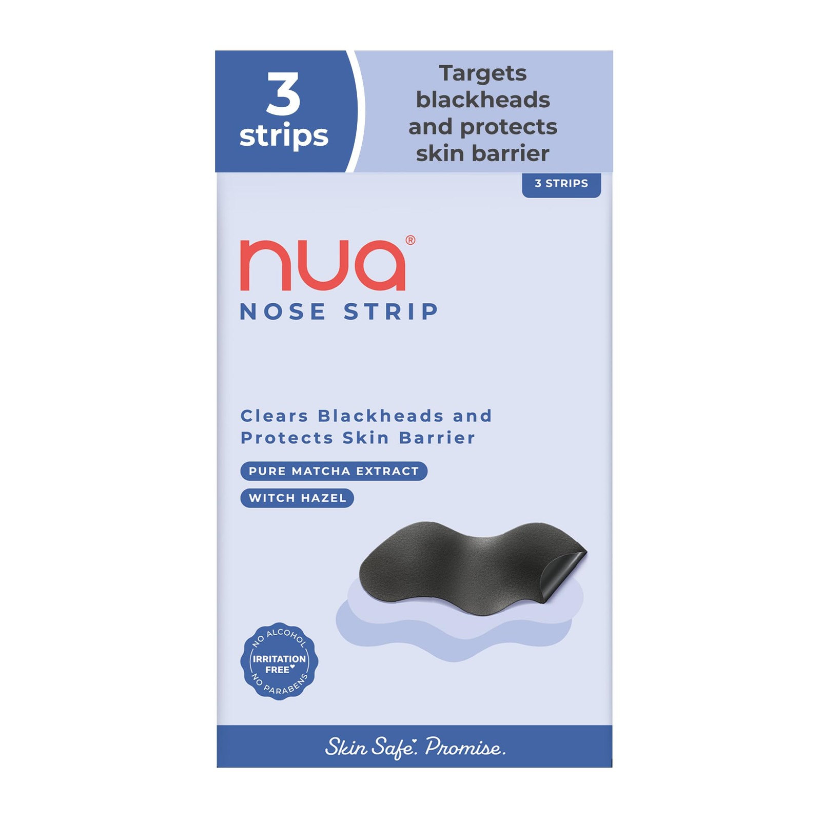 Nua Nose Strip – Blackhead & Whitehead Remover, 100% Natural, Fast Acting