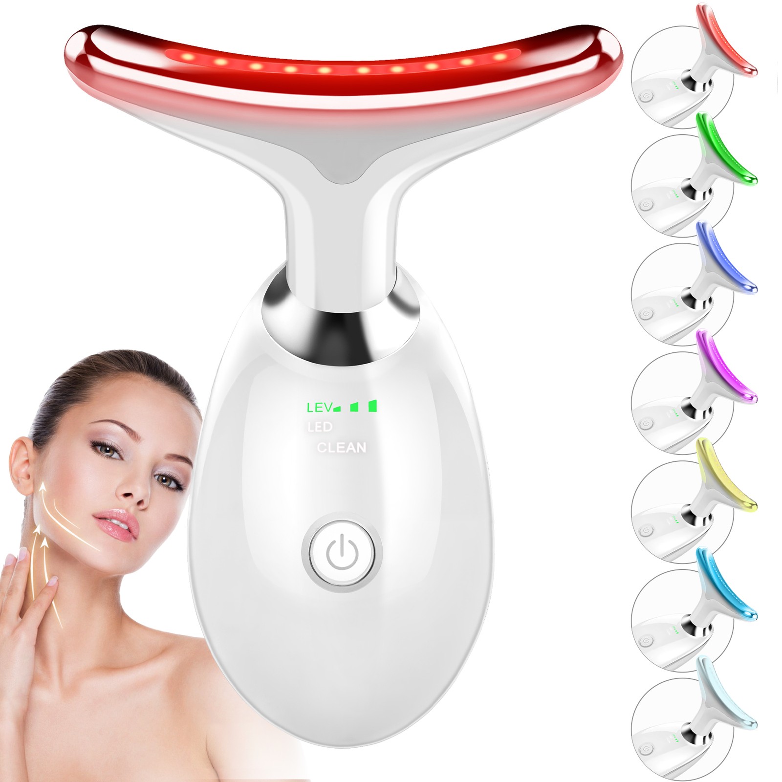 Facial Massager for Face and Neck,Red Light Therapy Wand,Face Tool for Skin Care