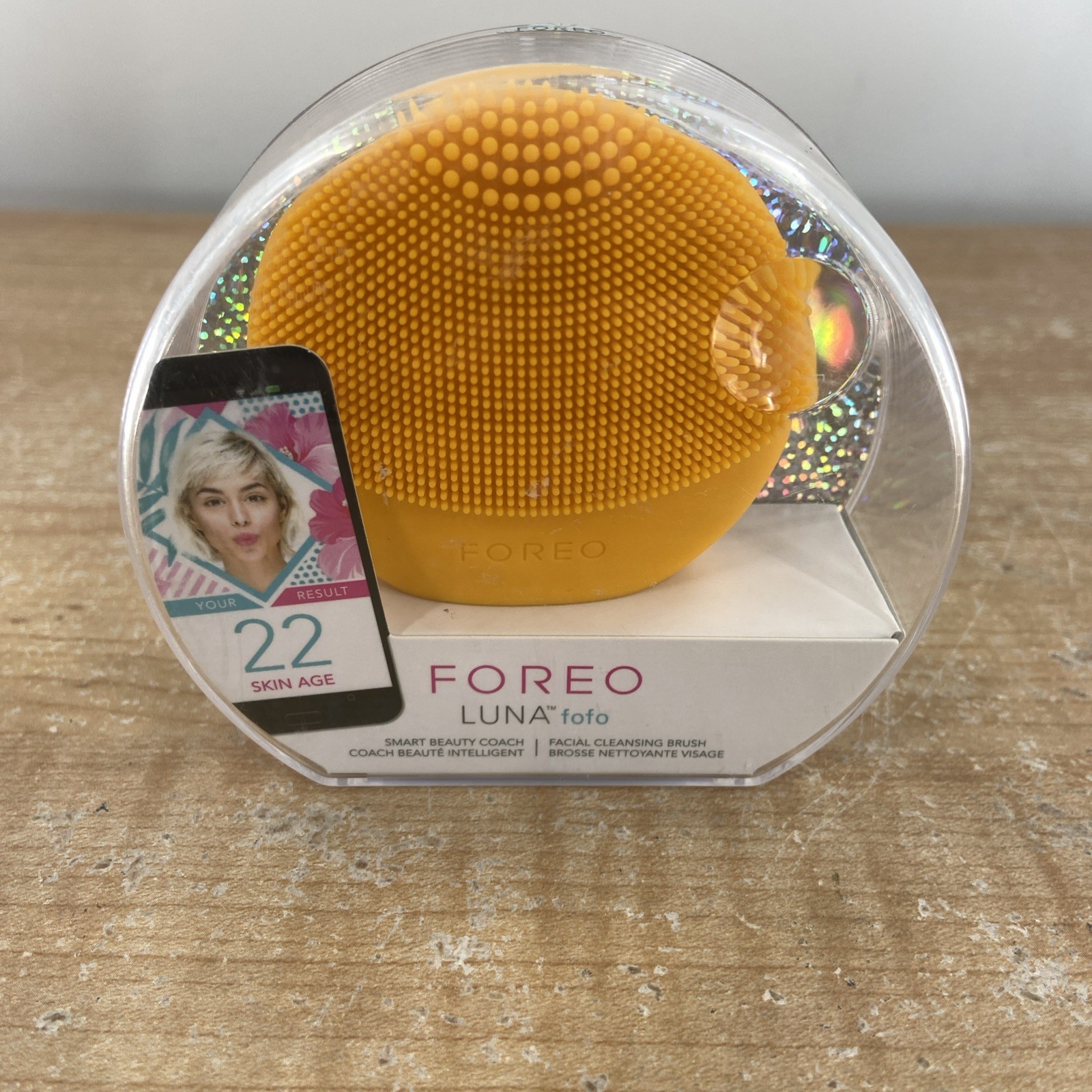 Foreo Luna FoFo Smart Beauty Facial Cleansing Brush – Sunflower Yellow #22 New