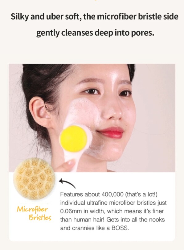 APRILSKIN Dual Cleansing Pore Brush Made in korea 2-in-1 Facial Cleansing Brush