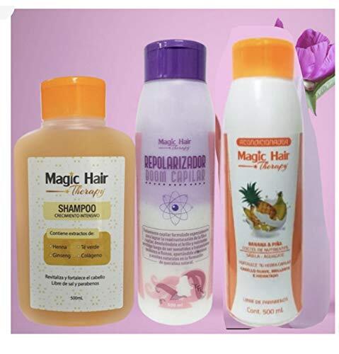 Magic Hair Therapy Shampoo, Acondicionador Banana & Piña y Repolarizador BOOM