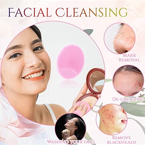 100 Pcs Silicone Face Scrubber Brushes – Soft Exfoliating Cleansing Tool, 20 Col